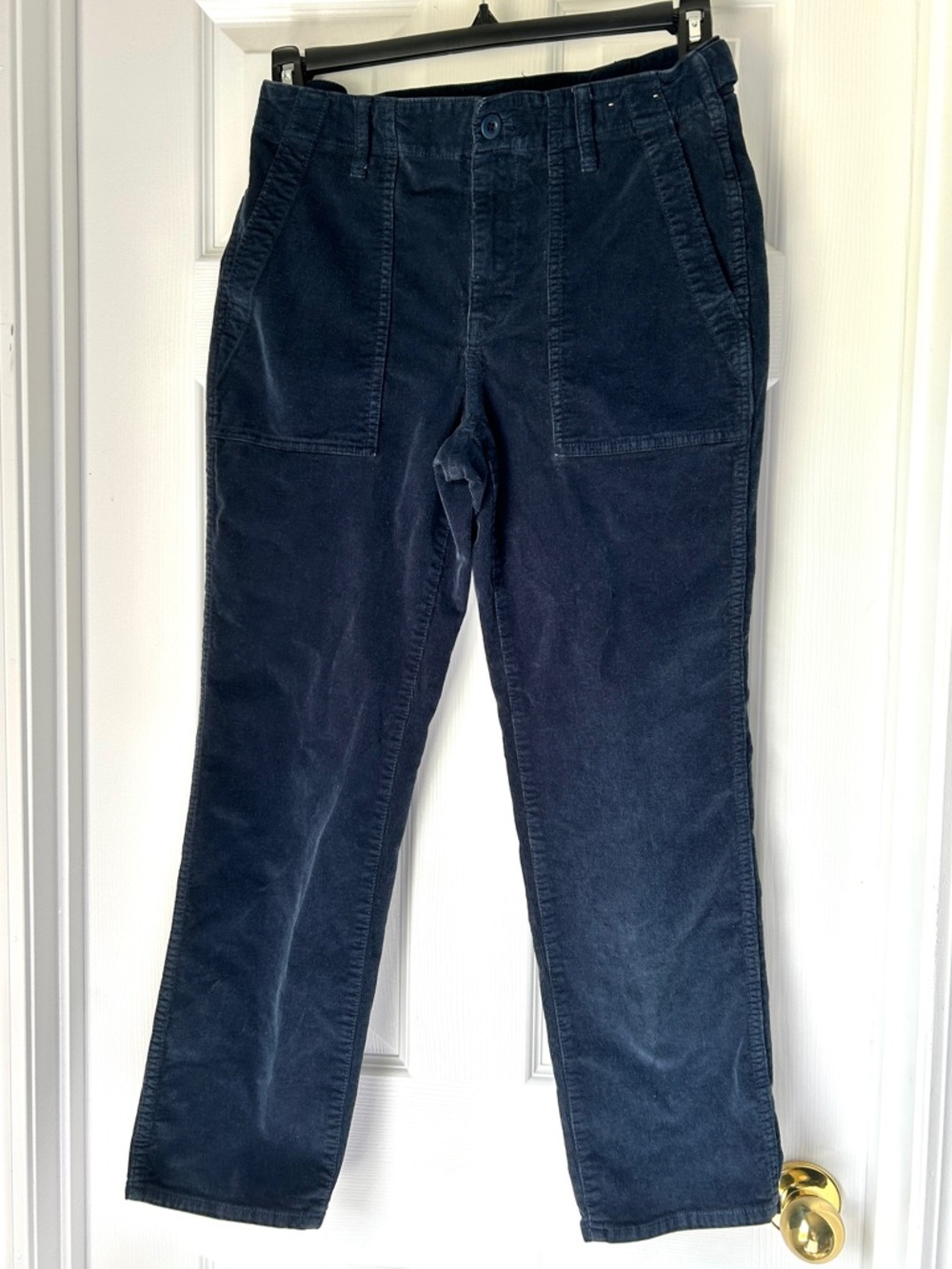 Madewell The Slim Straight Utility Corduroy Pants Navy